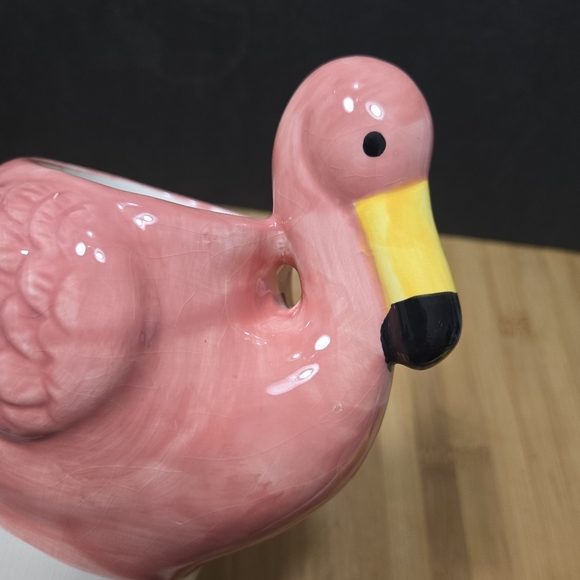 Cabana Tropical Pink Flamingo Utensil Caddy Vase - Picture 2 of 13